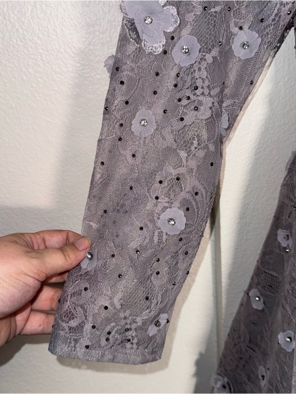 NWT MAC DUGGAL Floral Embellished Lace A-Line Cocktail Dress (Style #67387) 10 - Picture 9 of 16